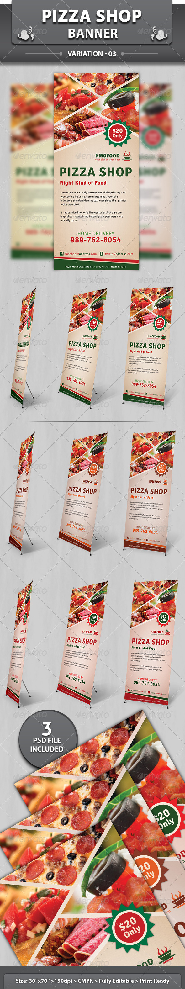 Restaurant Business Banner | Volume 2 - Signage Print Templates