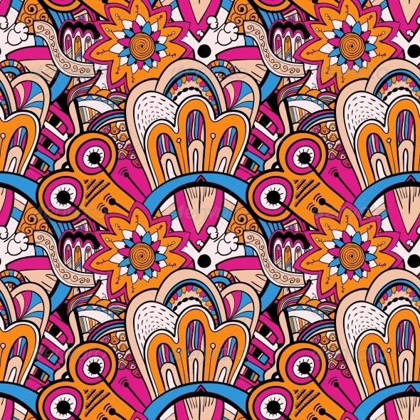 Seamless Abstract Hand-Drawn Pattern Seamless Abstract Hand-Drawn Pattern