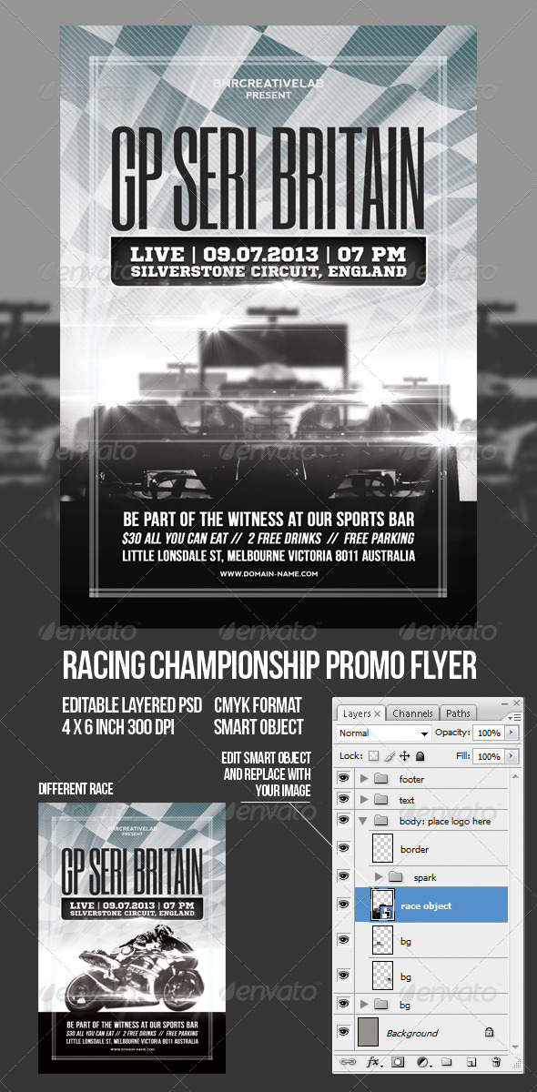 Racing Event Promo Flyer - Sports Events