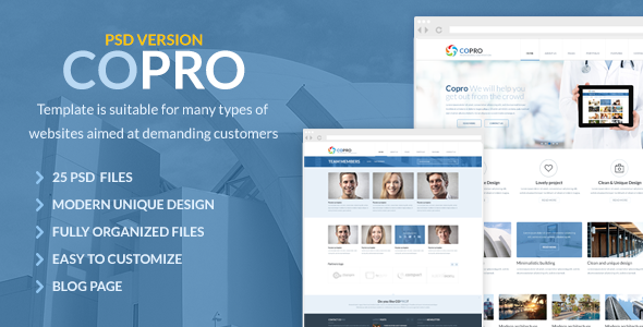 CoPro - Modern PSD Template