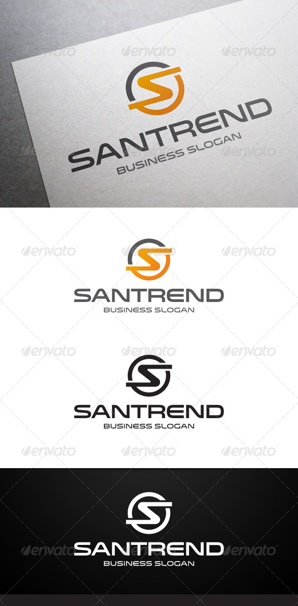 Santrend S Letter Logo Santrend S Letter Logo