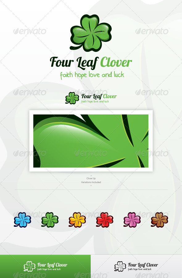 Four Leaf Clover Logo - Nature Logo Templates