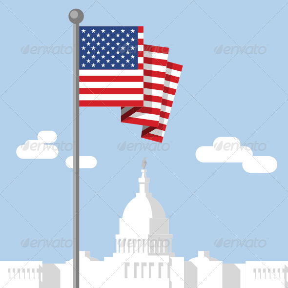 American Flag & Capitol