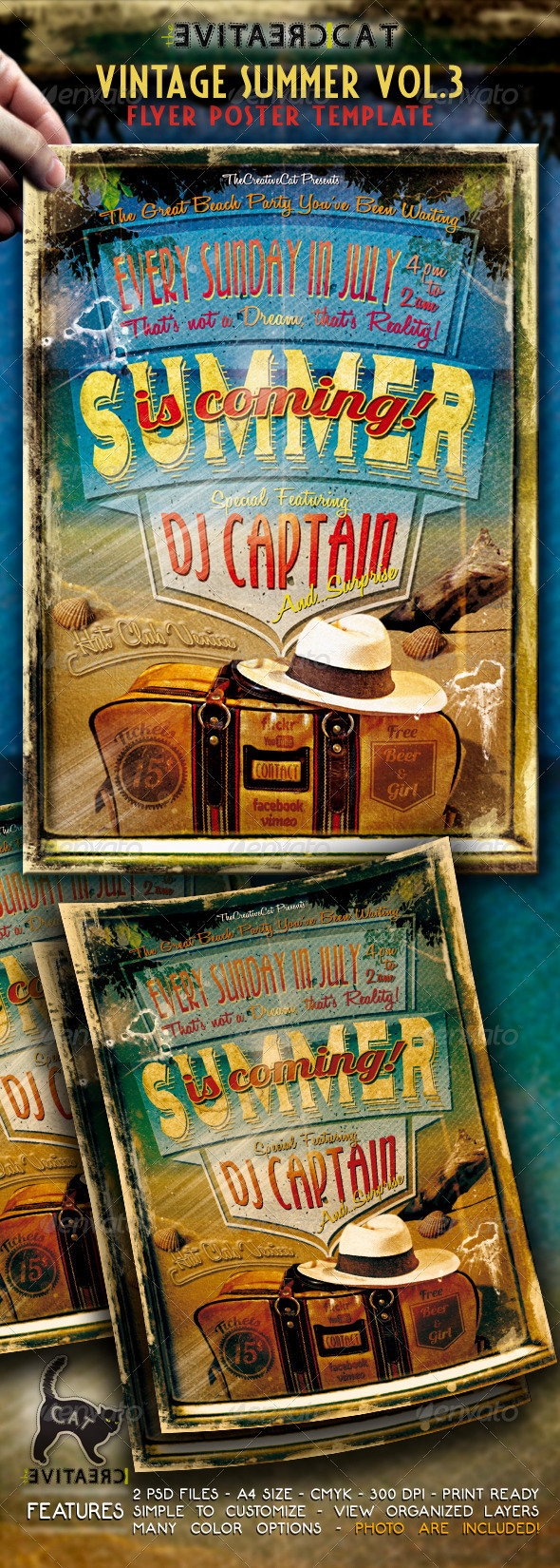 Vintage Summer Flyer/Poster Vol.3 - Events Flyers