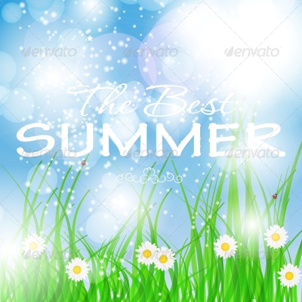 Summer Holidays Poster Vector Illustration Summer Holidays Poster Vector Illustration