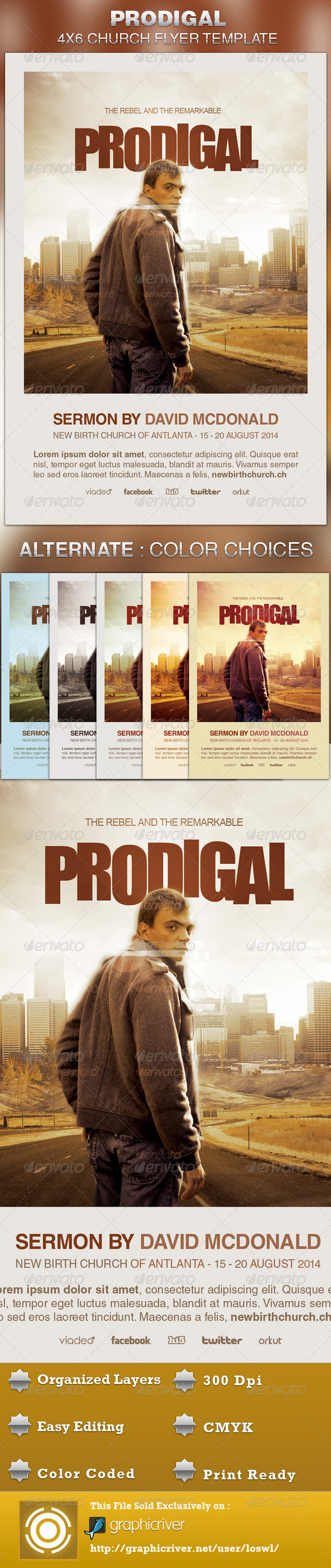 Prodigal Church Flyer Template - Church Flyers