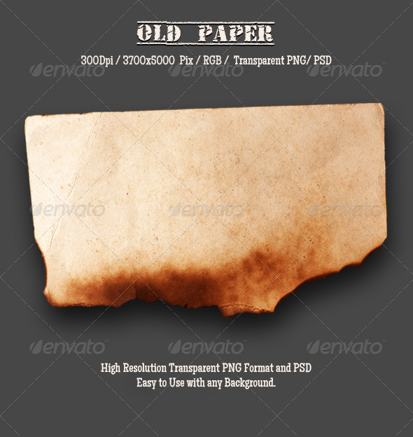 Burnt Old Paper 8 - Miscellaneous Isolated Objects