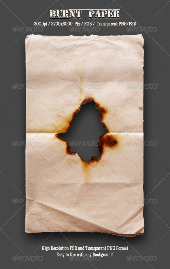 Burnt Old Paper 7 - Isolated Objects