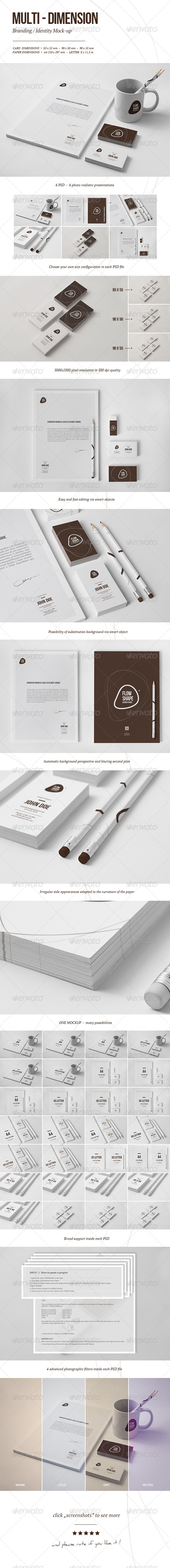 Multi-dimension Branding Identity Mock-up IV Multi-dimension Branding Identity Mock-up IV