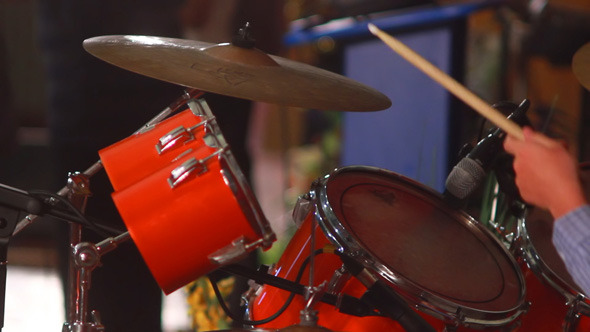 Boy Plays on Drum 4 Boy Plays on Drum 4