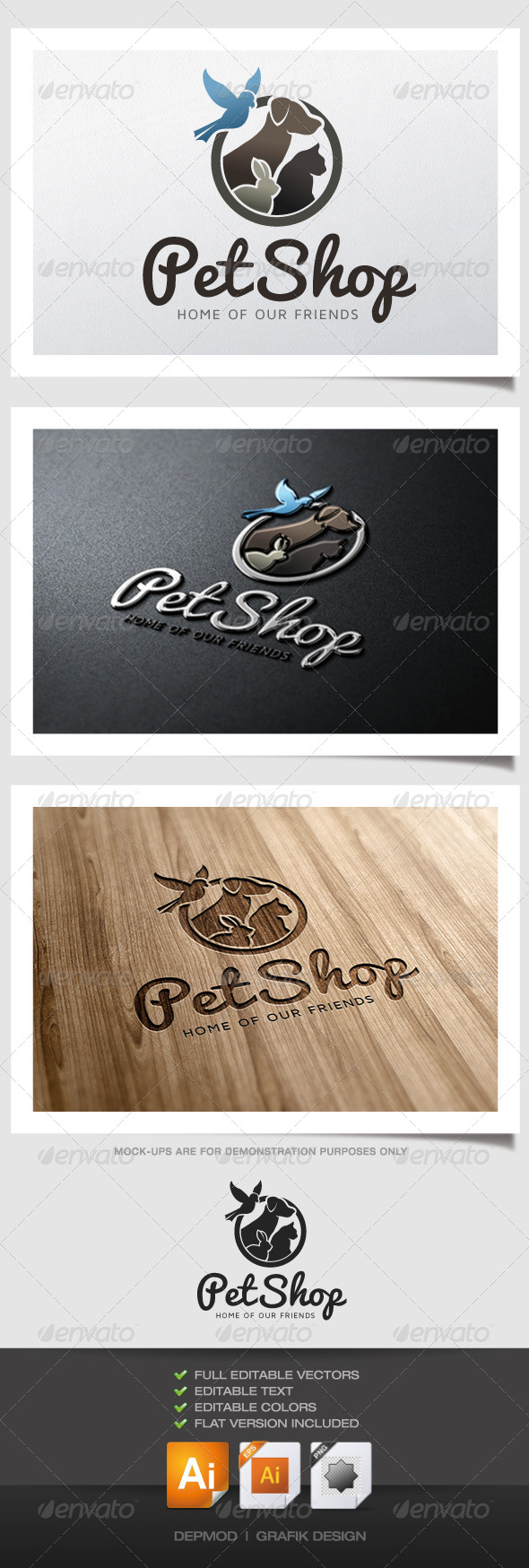 Pet Shop Logo V.02 - Animals Logo Templates