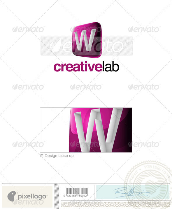 W Logo 3D-687-W W Logo 3D-687-W