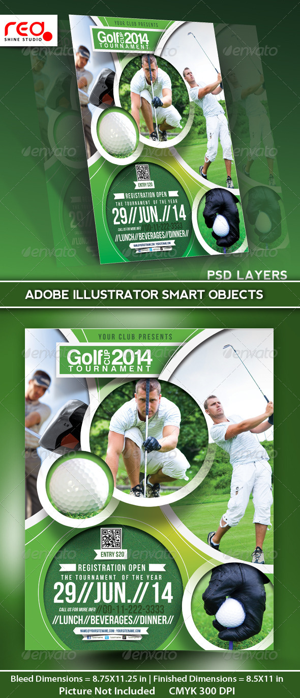 Golf Tournament Flyer Poster Magazine Template Golf Tournament Flyer Poster Magazine Template