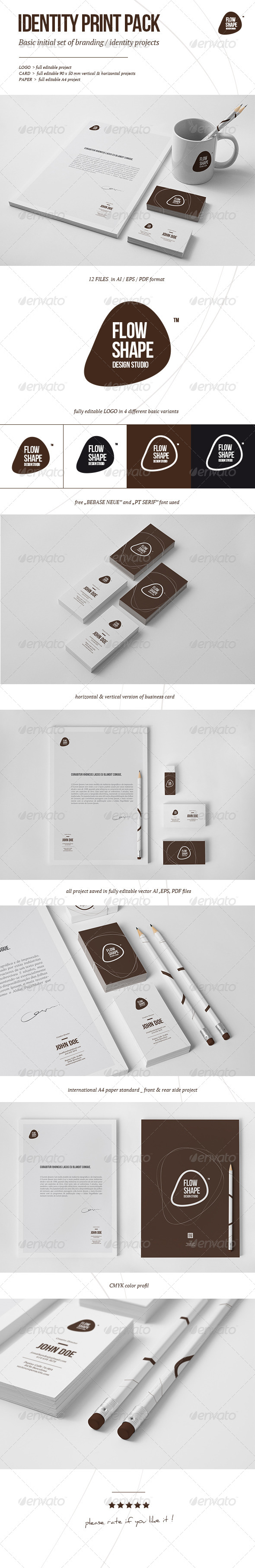 Flow Shape Branding Print Pack Flow Shape Branding Print Pack