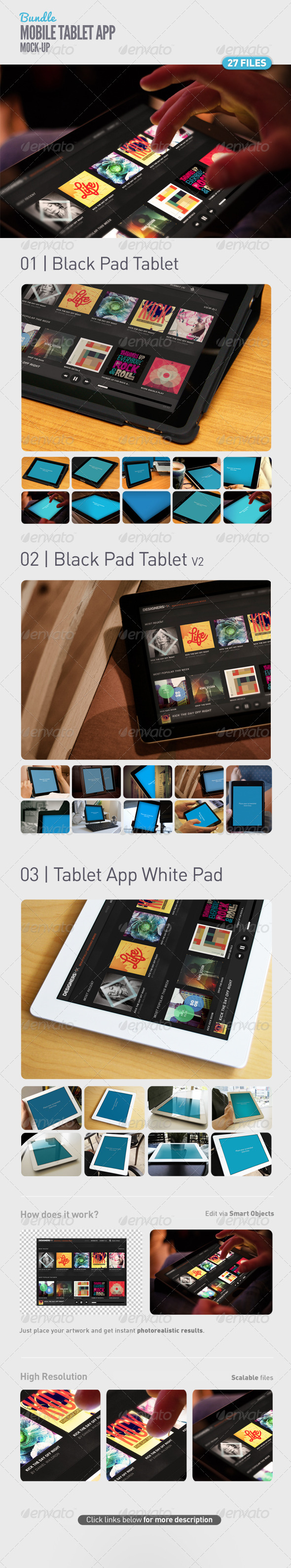 Pad | Tablet App UI Mock-Up Bundle