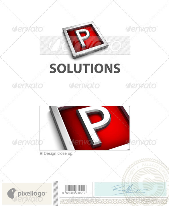 P Logo 3D-549-P P Logo 3D-549-P