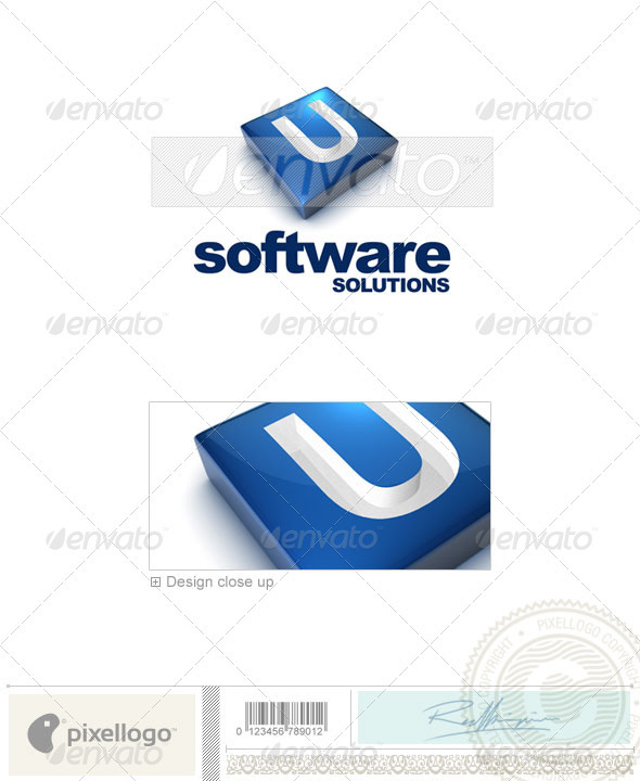 U Logo 3D-644-U U Logo 3D-644-U