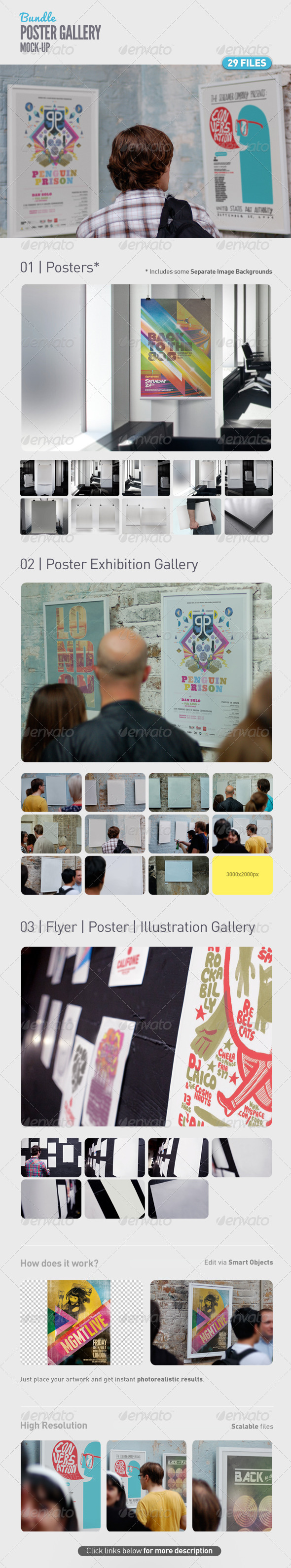 Poster Gallery Mock-Up Bundle - Posters Print