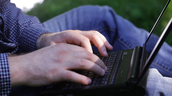 Detail Of Hands And Keyboard Detail Of Hands And Keyboard