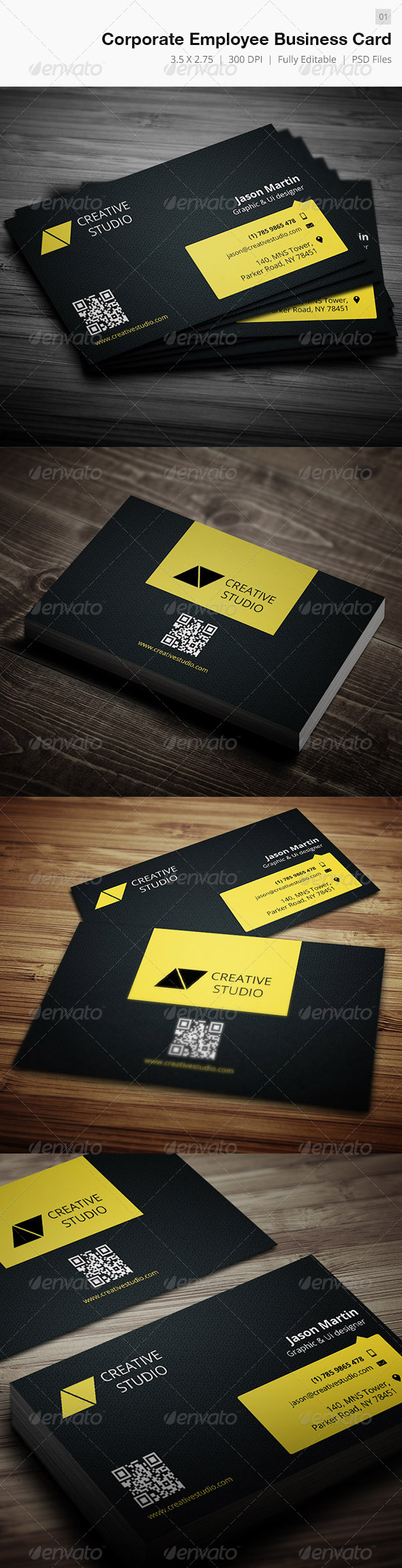 Corporate Employee Business Card - 01 - Corporate Business Cards