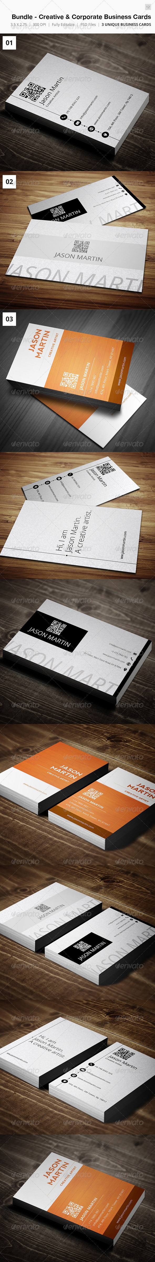 Bundle Creative & Corporate Business Card 12 Bundle Creative & Corporate Business Card 12