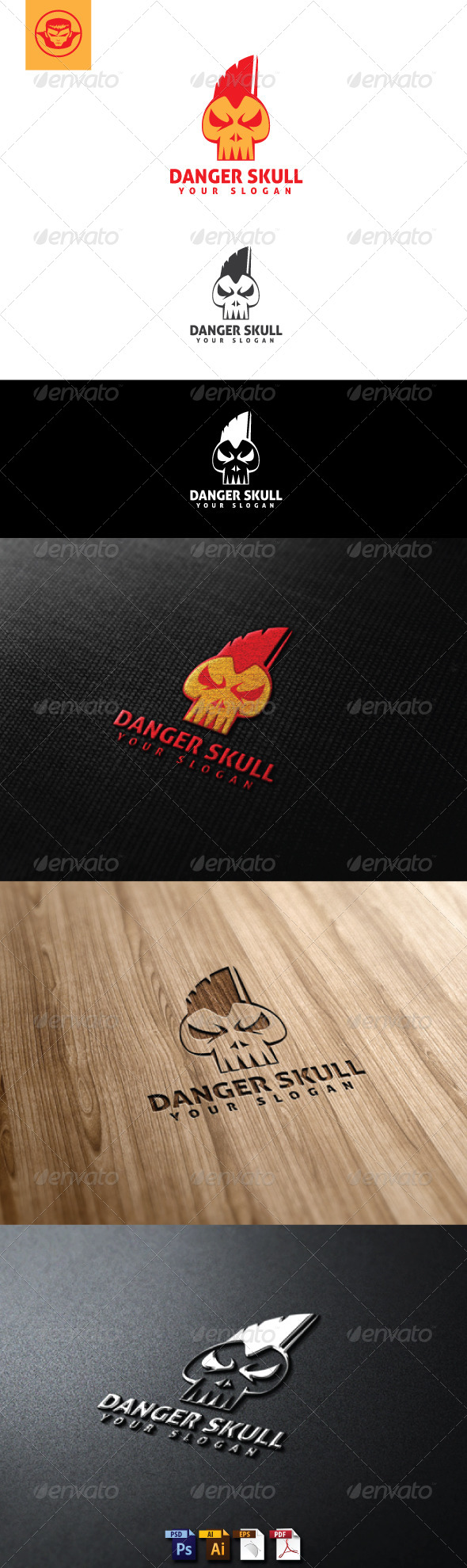 Danger Skull Logo Template
