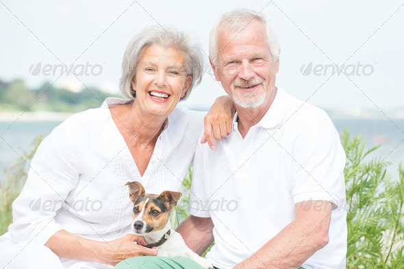 Active senior couple
