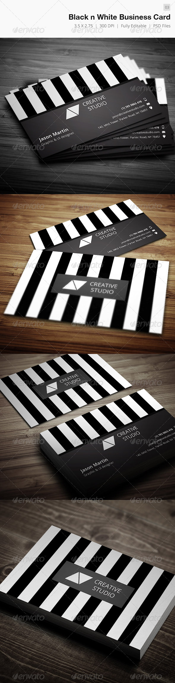 Black n White Business Card - 03 - Corporate Business Cards