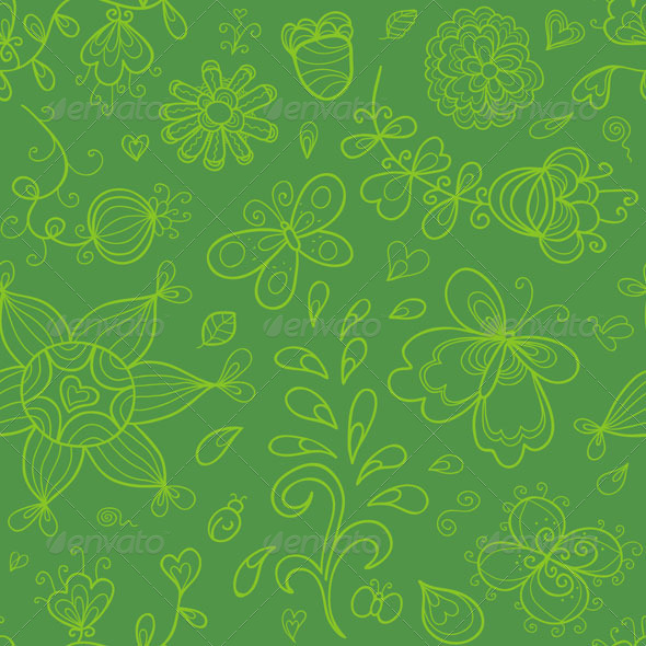 Seamless Pattern in Green Tints Seamless Pattern in Green Tints