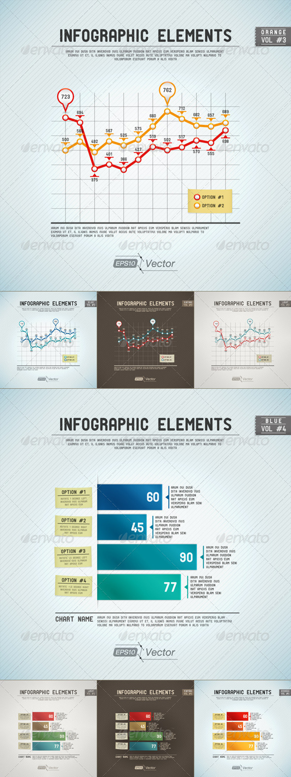 GraphicRiver Infographic Elements Line Graph And Bar Graph 5125406 GraphicRiver Infographic Elements Line Graph And Bar Graph 5125406