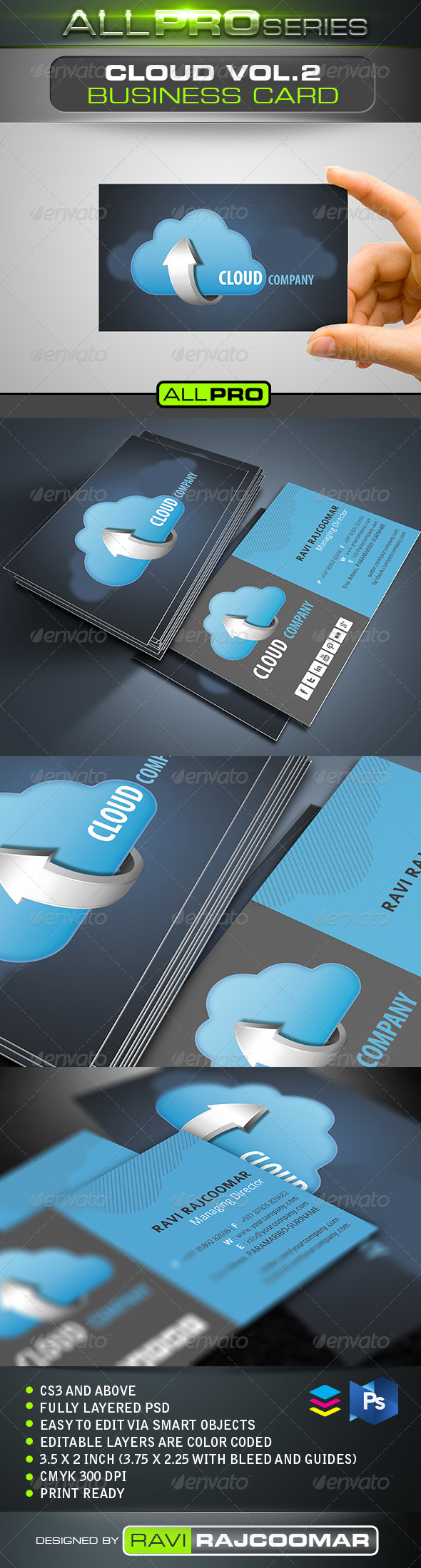 Cloud Company Business Card Vol.2 - Industry Specific Business Cards