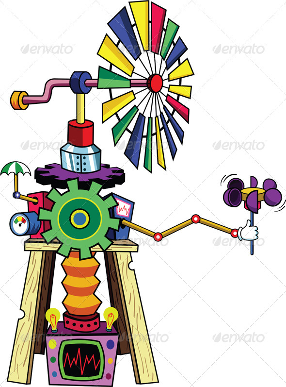 Cartoon Windmill Cartoon Windmill