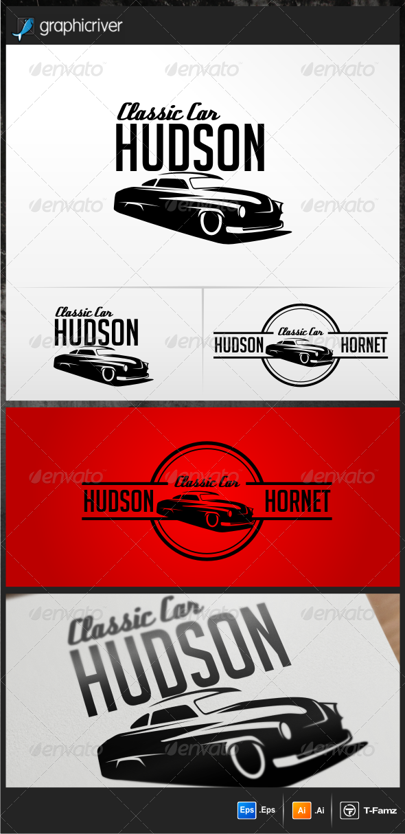 Classic Car Hudson Logo Templates