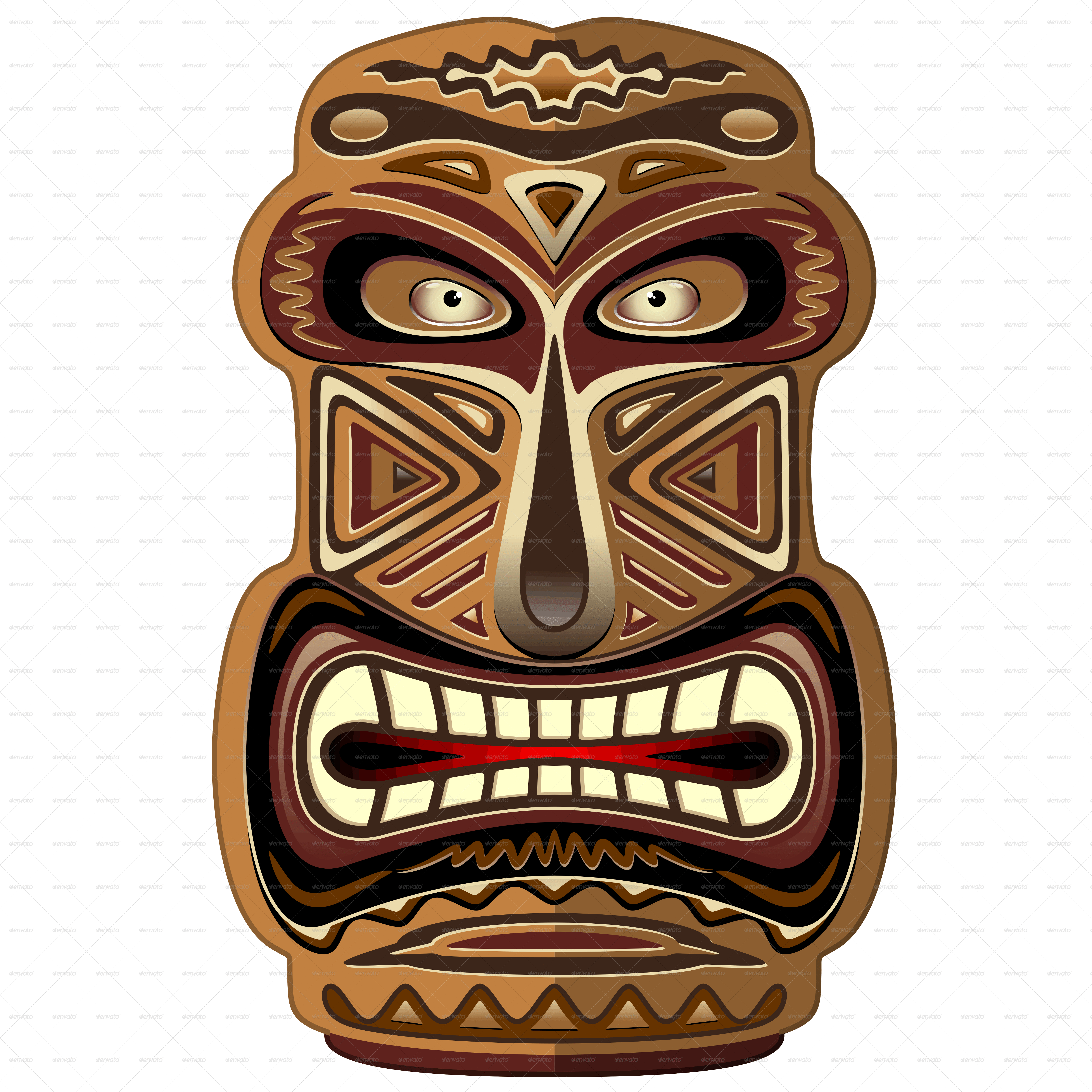 Africa Ethnic Mask Totem by Bluedarkat | GraphicRiver