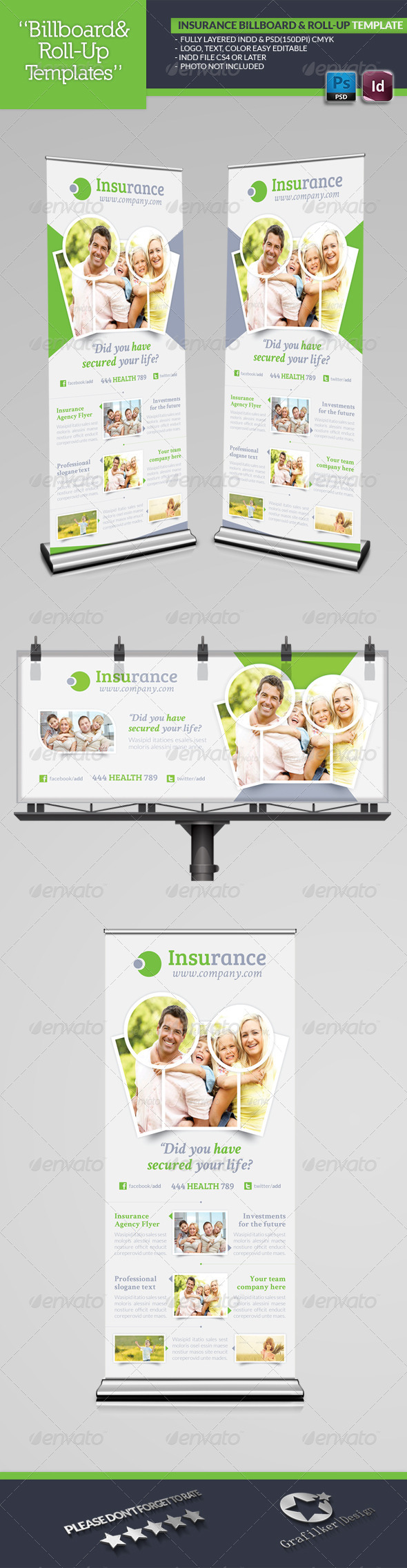 Insurance Agency Billboard & Roll-Up Template Insurance Agency Billboard & Roll-Up Template
