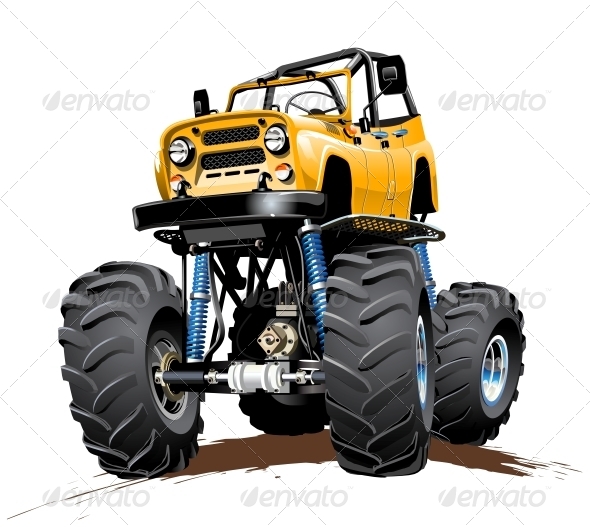 Cartoon Monster Truck One Click Repaint