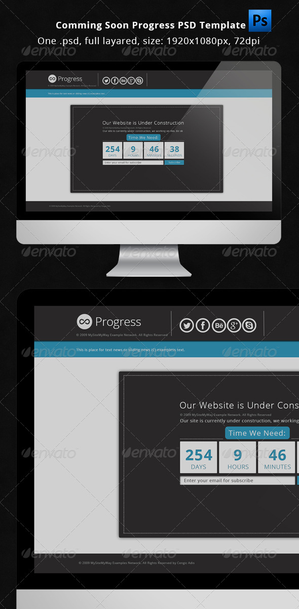 Coming Soon Progress Page - Miscellaneous Web Elements