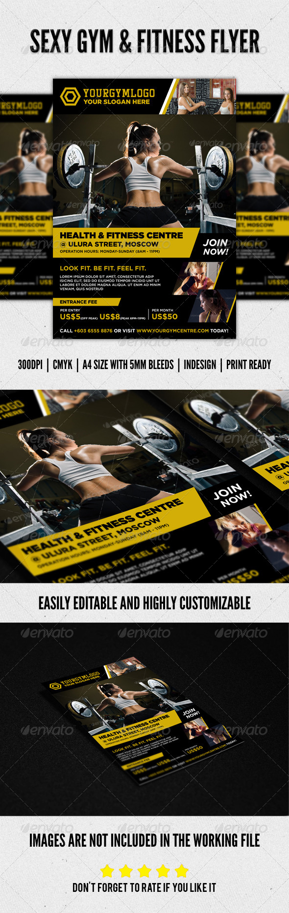 Sexy Fitness Gym & Sports Workout Flyer