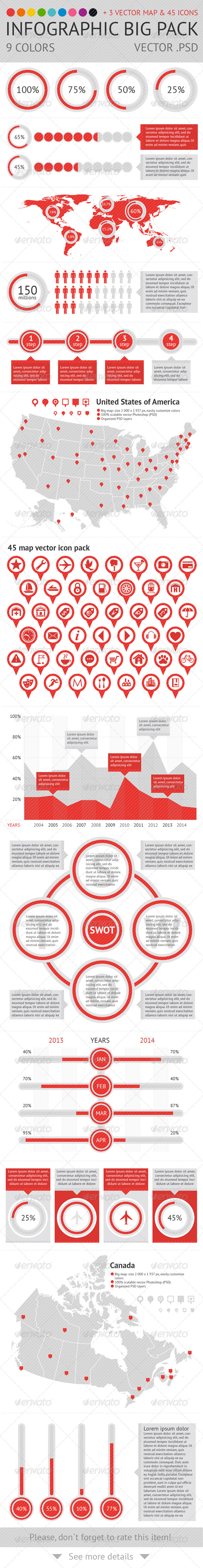 Infographic Big pack 9 color Infographic Big pack 9 color