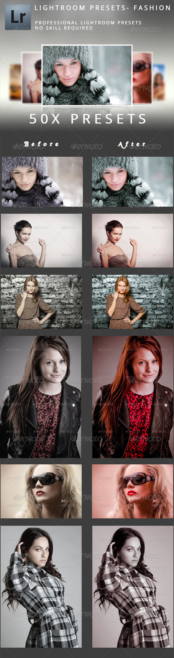 50 Fashion Presets - Lightroom Presets Add-ons