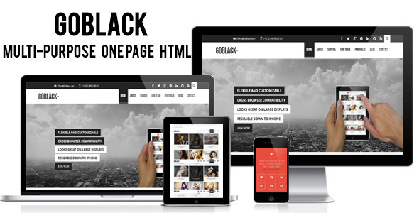 Goblack - Multi-Purpose One Page HTML  Template