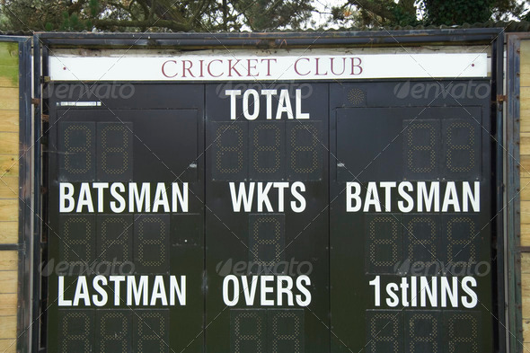 Cricket club scoreboard