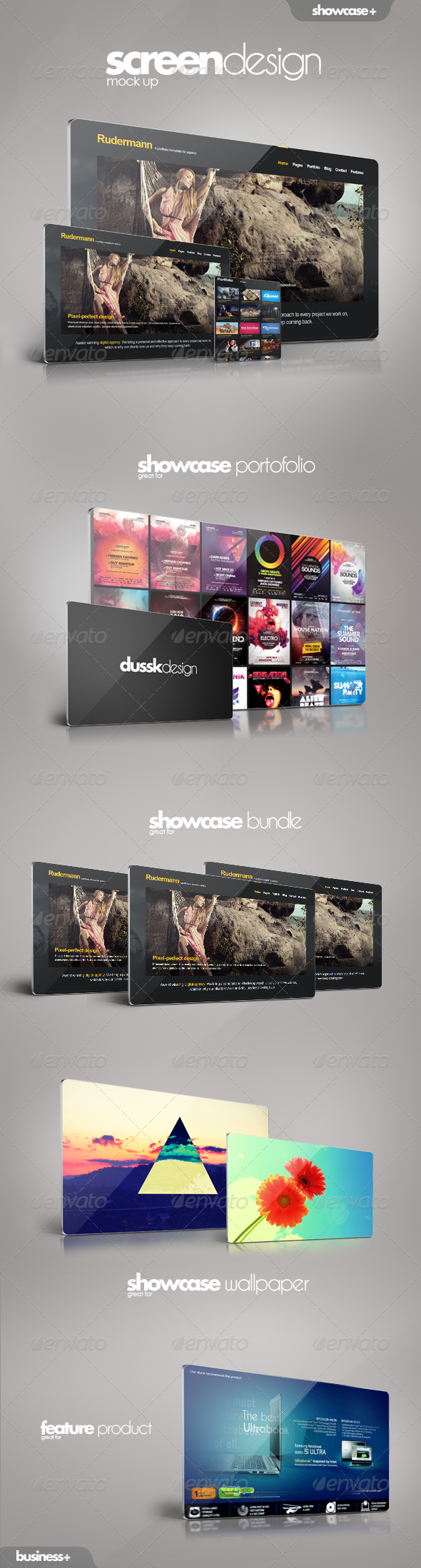 Screen Showcase Mock-up Screen Showcase Mock-up