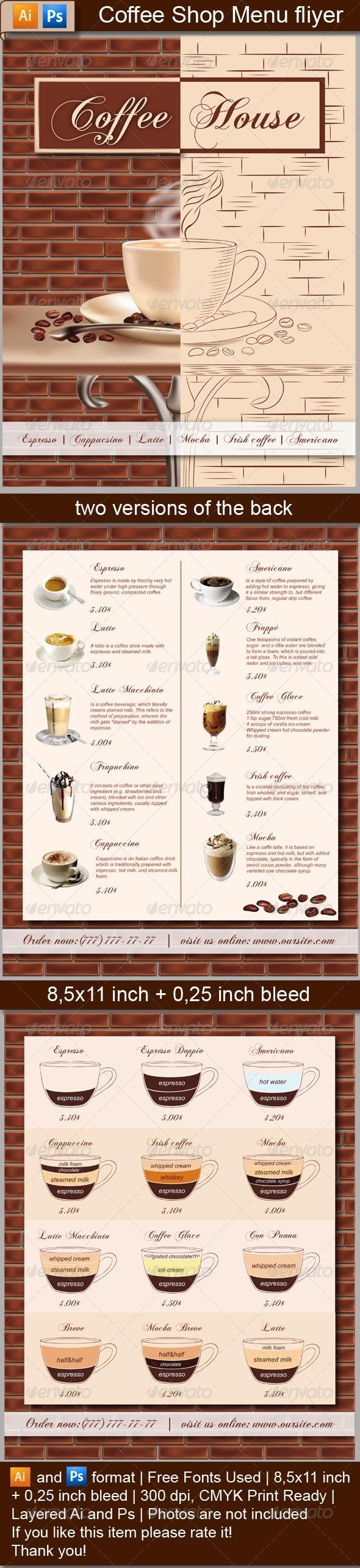 Coffee Shop Menu Flyer