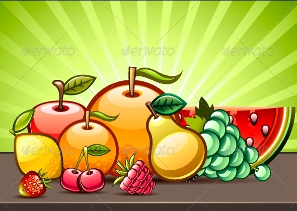Background with Fruits Background with Fruits