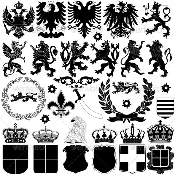 Heraldry Design Elements | GraphicRiver