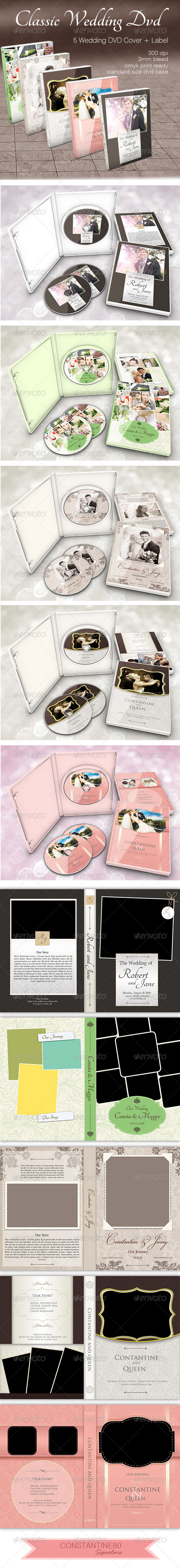 Classic Wedding Dvd - CD & DVD Artwork Print Templates
