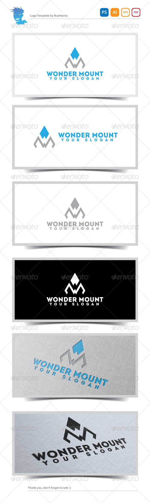 Wonder Mount Logo Template - Letters Logo Templates