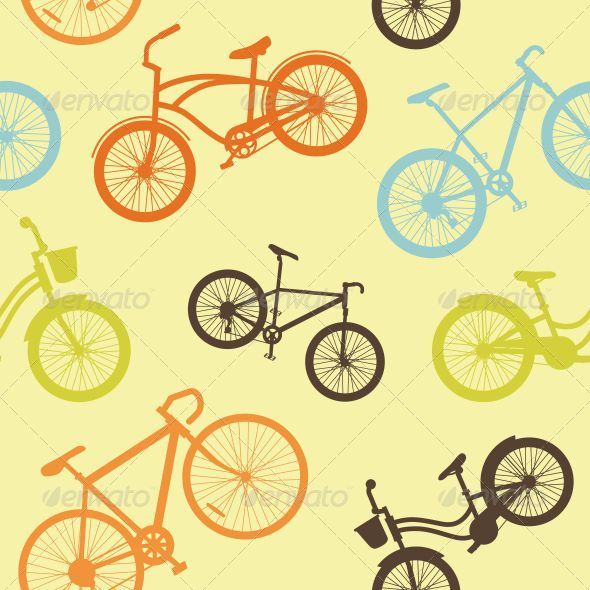 Bicycle Seamless Pattern