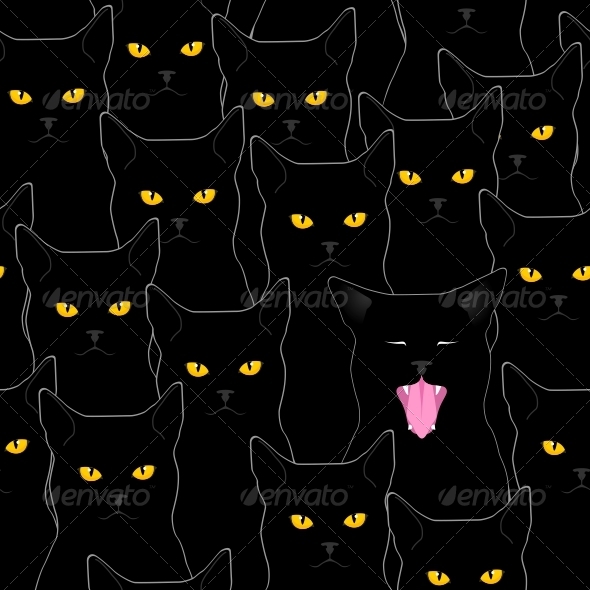 Black Cats Pattern Black Cats Pattern
